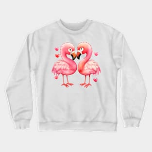 Valentine Flamingo Couple Crewneck Sweatshirt